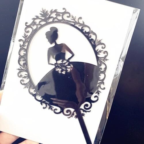 Chinese Valentines Day Cake Decoration Ins Princess Wind Little Princess Acrylic cake Decoration Card Party Layout