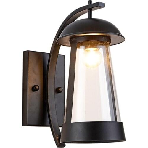 Vintage European outdoor wall lamp hotel cafe decoration indoor wall lamp glass waterproof garden corridor balcony porch lamp