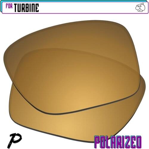 EZReplace Polarized Replacement Lenses for - Oakley Turbine Sunglasses - Gunmetal P