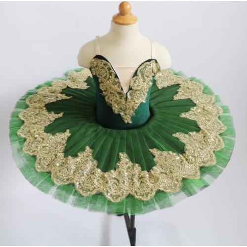 Green Children Professional Ballet Tutu Kids Girls Ballet Tutu For Adults Ballerina Dress Women Ballet Dance Costumes Girls