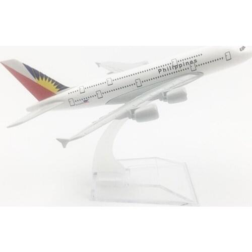 1/400 Scale Aircraft Airbus A380 Philippines Air 16cm Alloy Plane Model Toys Children Kids Gift for Collection