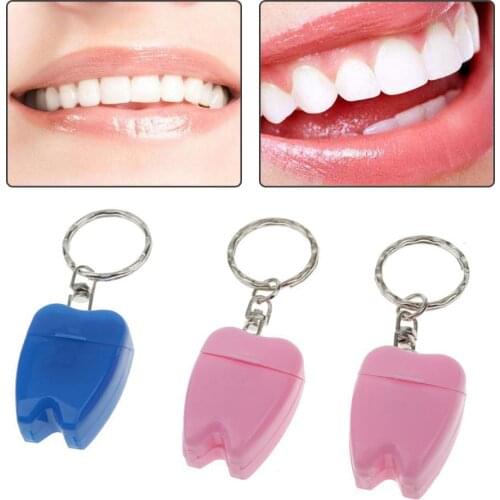 1Pcs 15m Random Color Dental Flosser Interdental Brush Teeth Stick Toothpicks Portable Keychain Teeth Floss for Teeth Cleaning