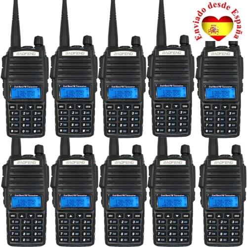 10PCS Baofeng UV-82 5W Dual Band 136-174 & 400-520MHz Walkie Talkie UV82 128 Channels Portable FM Radio Ships from Spian