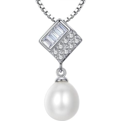 100% Guaranteed Real Solid 925 Sterling Silver With Natural Freshwater Pearl Pendant YH40859