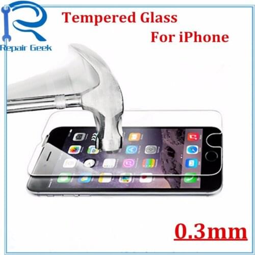 100pcs/Lot New Transparent 0.3mm Screen Tempered Glass For iPhone 7 Ultra-thin Explosion Proof Screen Protector Film Replacement