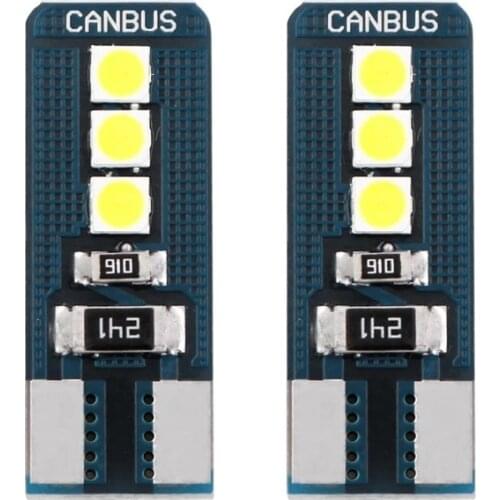 2PCS Car Led T10 3030 6SMD W5W Car Replacement Lights Bulb Lamp Door Lights 194 168 Led For Car Interior Reading Light white