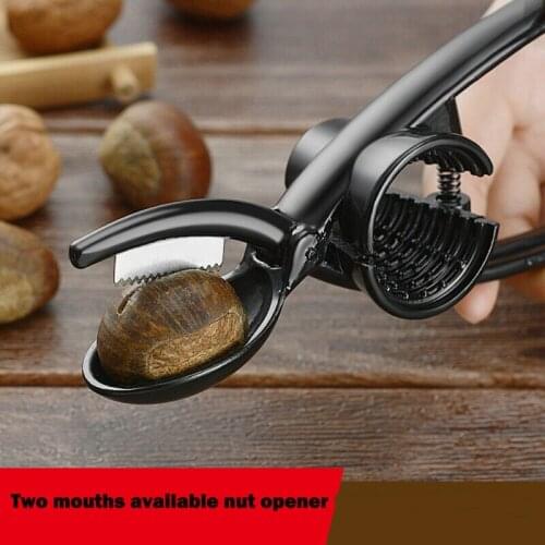 2 in 1 Stainless Steel Chestnut Clip Nut Opener Cracker Sheller Walnut Plier Kitchen Durable Tool Nut Walnuts Cracker Sheller