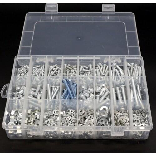 24 in1 DIY Tool Boxed Semi-circle Head Cross Screw Nut Nut Bolt Screw Shim M3M4M5M6