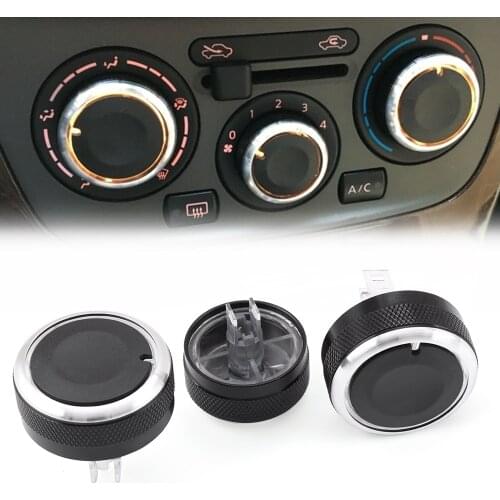 3pcs Car styling Air Conditioning heat control Switch knob AC Knob car accessories for Nissan Tiida/NV200/Livina/Geniss