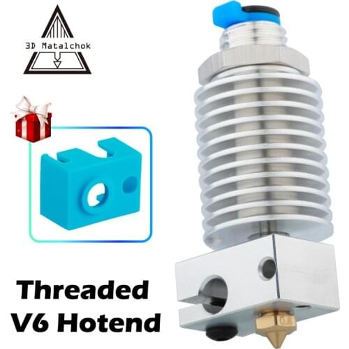 3D Matalchok High Quality All metal 12v/24v M12 Threaded V6 Hotend For Bmg Extruder Titan Extruder 3D 3d printer Bowden Hot end