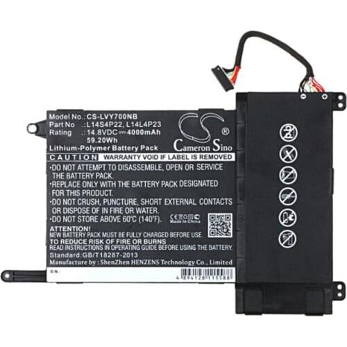 Cameron Sino 4000mAh battery for LENOVO Eraser Y700 Touch IdeaPad Y700 Touch Y700-15acz L14L4P23 L14M4P23 L14S4P22