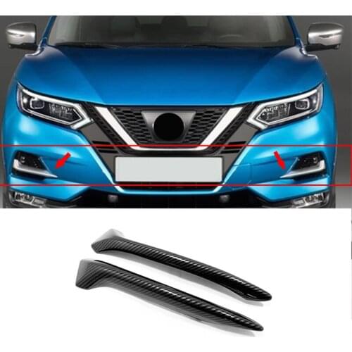 ABS Plastic Car front fog lamp eyebrow Decoration Cover Trim Sticker car styling For Nissan Qashqai J11 2017-2019 accessories