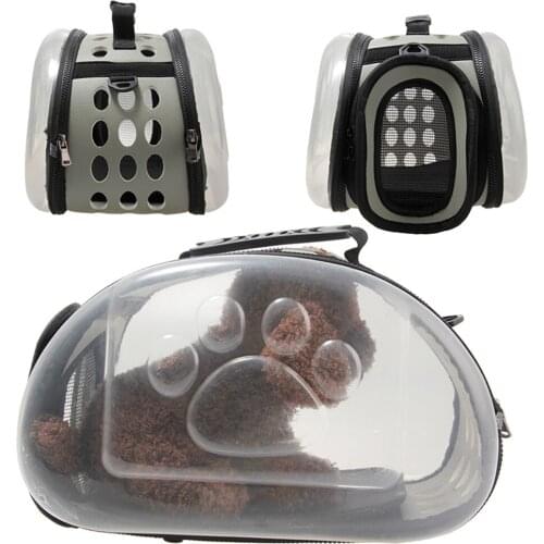 Safe Breathable Pet Carrier Bag For Small Dogs Cats Backpack Eco-friendly Waterproof Windproof Transparent Dog Travel Bag 2020