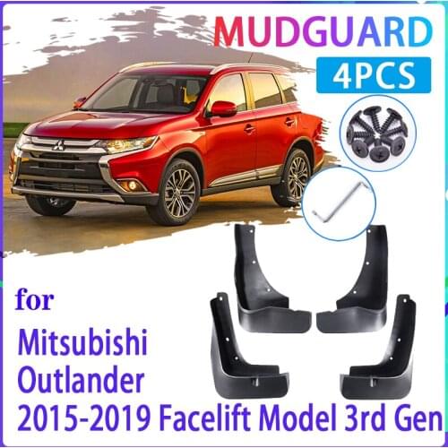 Car Mud Flaps for Mitsubishi Outlander 2015 2016 2017 2018 2019 Mudguard Splash Guards Fender Mudflaps Auto Accessories