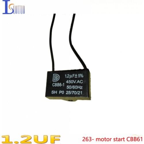 CBB61 1.2uF/1.5uF Capacitor Starting Capacitor Fan Motor Start Capacitor 450V Motor Run Capacitor