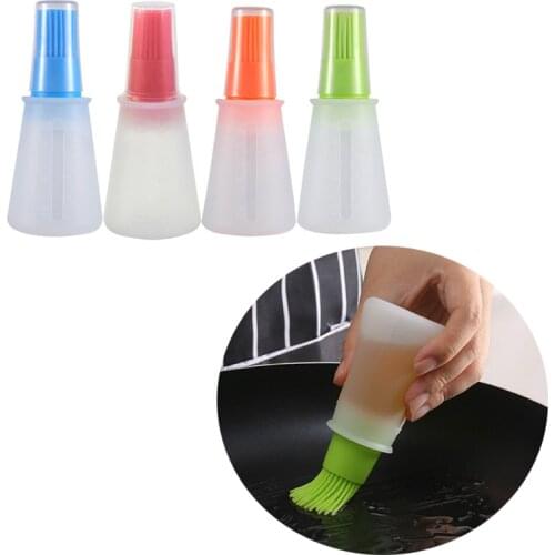 Barbecue oil brush with bottle and lid BBQ Silicone oil Bottle brush for Baking Barbecue grill BBQ utensil Kitchen accessories