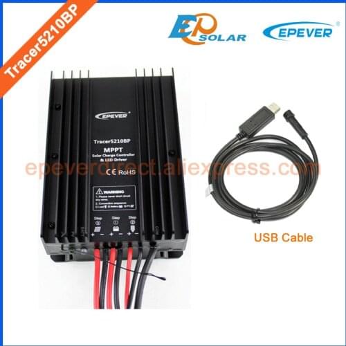 Solar mppt controller to US,France,Korea,Tracer5210BP 20A 20amps lithium battery use USB cable Max PV input 100V