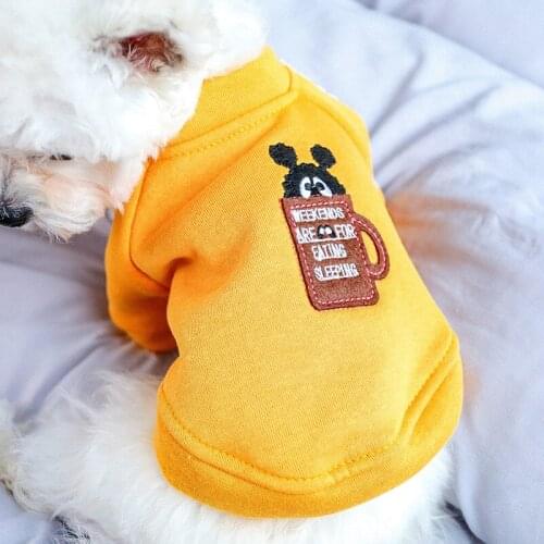 Fashion Popular Pet Dog Cotton Sweater Small Dog Hoodies Yellow Of The Dog Clothing Dog Sweatshirt Hoodie Jacket Wholesale