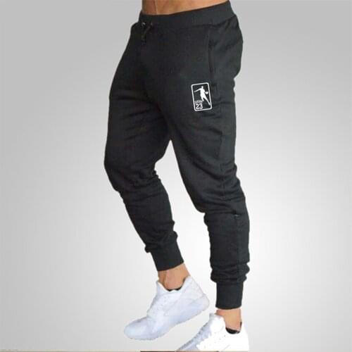 Men Cotton Sports Tracksuit Gym Slim Fit Solid Casual Pants Hot Sale Summer Thin Fashion Printing Trousers