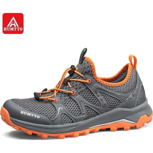 HUMTTO Outdoor Hiking Shoes Men Trekking Shoes Lace Up Tourism Camping Climbing Jogging Sports Hunting Sneakers