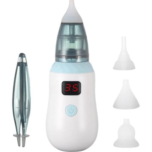 Newborn Baby Nasal Aspirator Automatic Electric Nasal Suction Device Soft Silicone Head Childrens Nasal Congestion Cleaning Kit