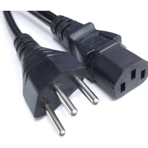 Notebook Computer 1.5M Power Cable Switzerland 3 pin plug to Power Cord 3x075mm 10PCS