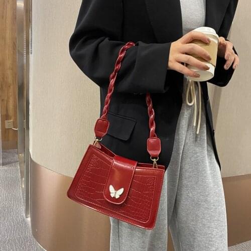 Autumn and Winter 2021 New Fashion Solid Color Shoulder Messenger Bag High Quality Leather Bag Luxury Handbags and Purse