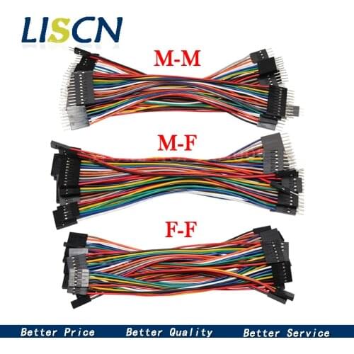 10PCS 2.54MM Dupont Line Male to Male + Female and Female to Female 1P2 3 4 5 6 8 9 10 12 Pin Dupont JUMPER CABLE WIRE FOR PCB