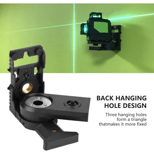 180 °Rotation Portable 5/8 Lines Laser Level Holder L-Bracket Holder Magnet Adsorption Stand for Laser Level Measuring Tools