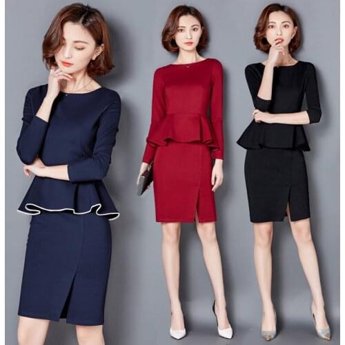 Professional Suit Womens Summer Short Sleeve Fashion Slim Fitting Work Dress Jewelry Store Sales Department Beauty Salon Hot
