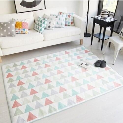 Simple Korean Rug In Bedroom Rectangular Rug Living Room Geometric Rug Home Decoration Rug