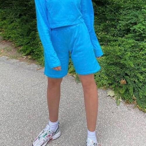 Solid Baggy Sweatpants Women 100% Cotton Elastic Waist Drawstring Joggers Summer New Letter Print Knee Length Casual Pants