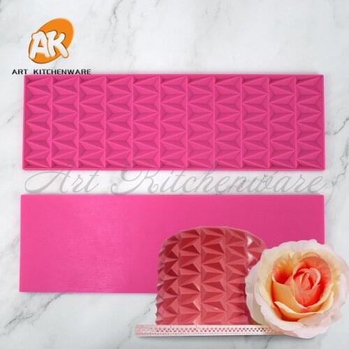 Gem Design Origami Silicone Mold Chocolate Sugar Craft Lace Mat DIY Candy Cake Mould Cake Decorating Tool Baking Accessories