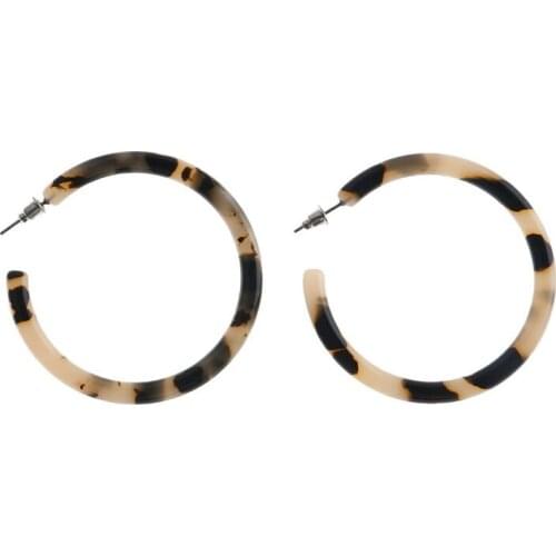 5cm Acrylic Acetic Acid Sheet Geometric Circle Leopard Print modern stylish earrings for women