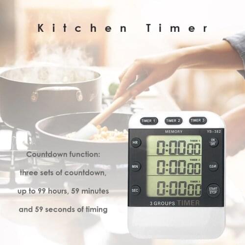 3-way Kitchen Timer Hot Selling Square Digital Display Countdown Food Cooking Stopwatch Home Pracitcal Alarm Kitchen Tools