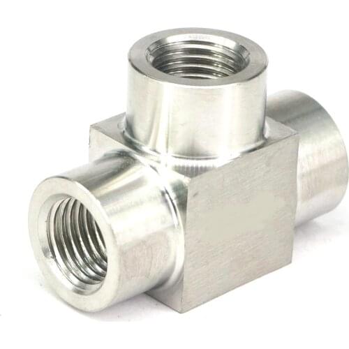 1/8" NPT Female 304 Stainless Steel Pressure 4000PSI Tee 3 Way Pipe Fitting Water Gas Oil