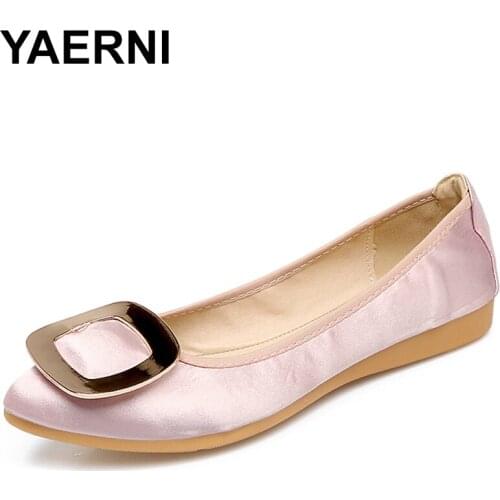YAERNI 2018 Women Flats 2018 New Spring Fashion Womens Shoes Soft Soles Comfort Loafers Shoes Woman zapatos mujer E740