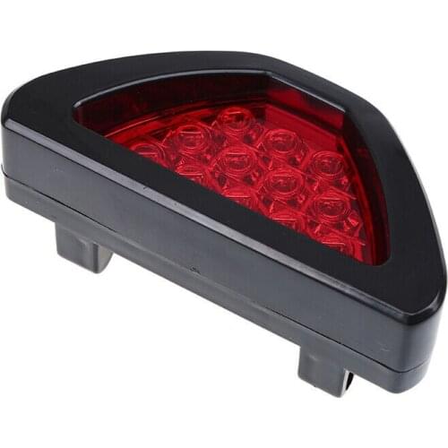 Universal Brake Signal Lamp F1 Style Triangle Sporty 12LED Rear fog lights for cars and motorcycles Tail Third Brake Lamp