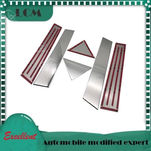 For-Chrysler 300C 2004 2005 2006 2007 2008 2009 2010 304 Stainless Steel Car Window Pillar Post Trim-6 pieces/set