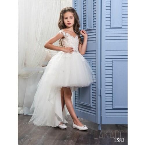 High Low Flower Girls Dresses for weddings Baby Party Dress Kids Prom Dresses for teenage 5-14 Years