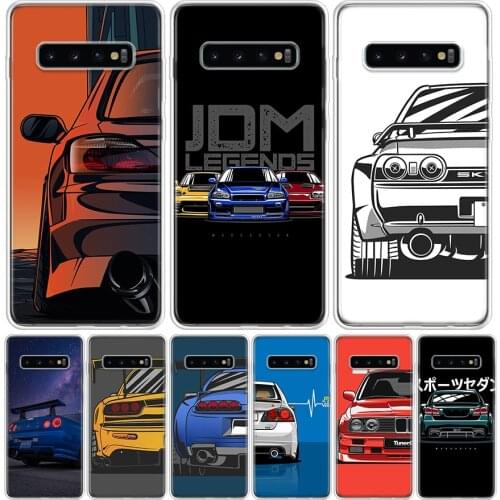 Japan JDM Sports Car Comic Phone Case for Samsung Galaxy S10 S20 Ultra Note 10 9 8 S9 S8 S7 J4 J6 J8 Plus Lite + Popular Cover C