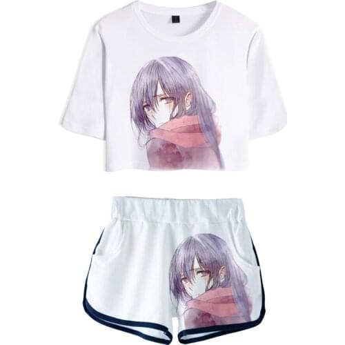 Women-clothing Citrus 3D Summer Sets Sexy Short Tops+shorts Elastic Waist Suit Punk Women Two Piece Sets Kawaii Y2K Trendy girl