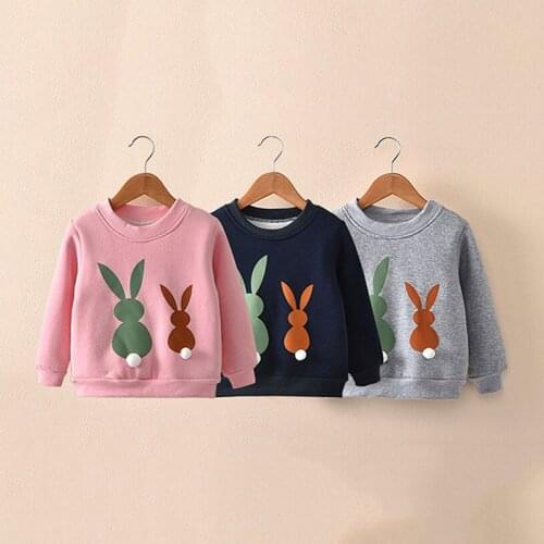 0-6 Years Girls Thicken Sweaters Autumn Winter Kids Warm Cotton Long Sleeve Pullovers Sweaters Child Clothes Mobile Phone Straps