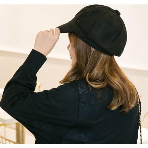 Autumn Winter Hats for Women Octagonal Caps Ladies Casual Woolen Hat Winter Beret Women Cap HR122306