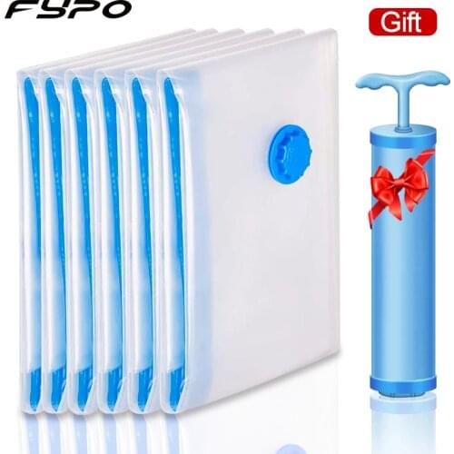 1/5Pcs Vacuum Storage Bags, Space Saver Bag With Pump, Vacume Pack Storage Bag for Clothes Storage,Reusable Bags Double Zip Seal