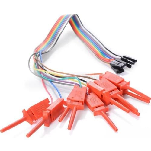 10 pin Dupont Female Clip Hook Cable Test for Logic Analyzer