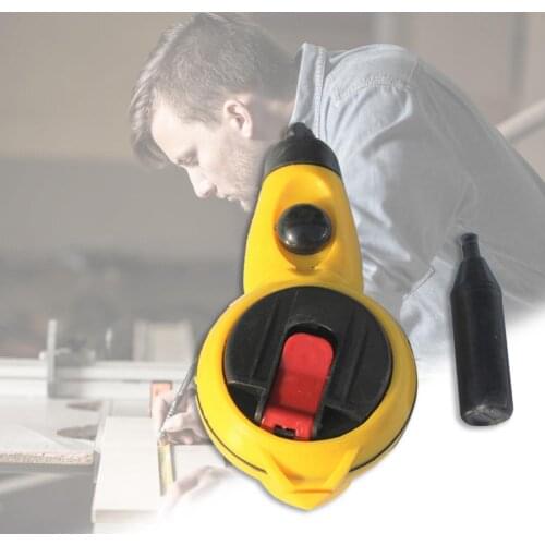 25m Mini Manual Chalk Line Hand-driven Clear Mark Automatic Rewinding Ink Fountain Drawing Line Marker for Carpentry