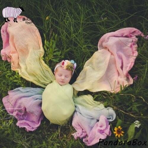 260x50cm Newborn Photography Props Rainbow Wraps Blanket Infant Baby Boy Girl Photo Shoot Posing Wrap Backdrops foto Accessories