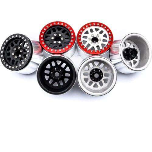 4PCS 1/10 RC Rock Crawler Aluminum Alloy 2.2 inch Beadlock Wheel Rims 2.2" for Axial SCX10 RR10 Wraith 90048 90018 TRX4 S318