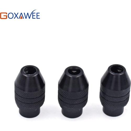 GOXAWEE 3pcs Drill Accessory Universal Multi Keyless Universal Chuck Mini Drill Collet Rotary Tools for Dremel Drill 8X0.75MM